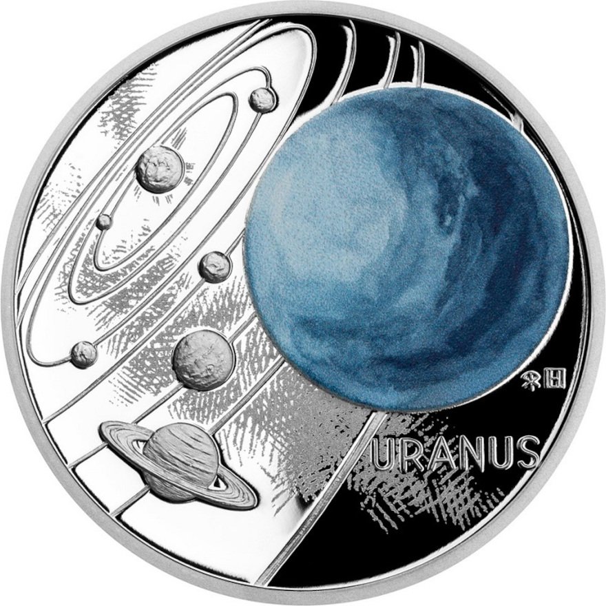 Front of the Silver 1 oz PF - Solar System