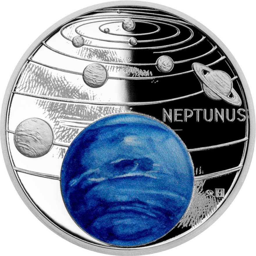 Front of the Silver 1 oz PF - Solar System