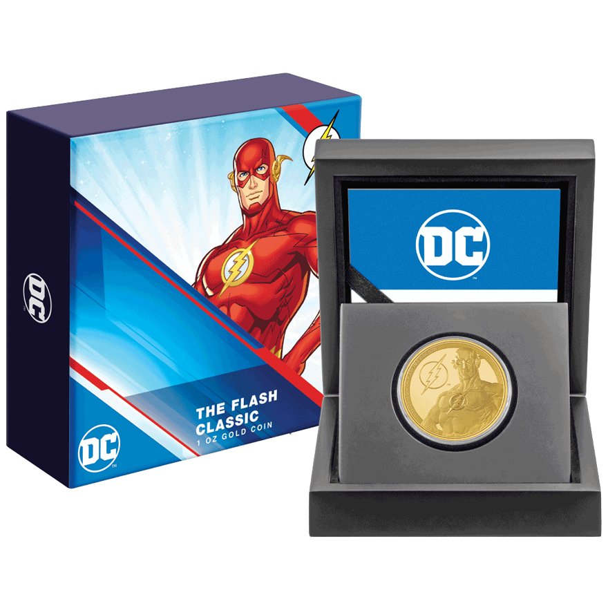 View 6: Gold Classic Superheroes 1 oz PP - The Flash