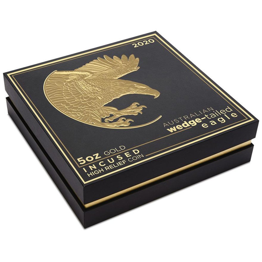 View 5: Gold Wedge Tailed Eagle 5 oz PP - High Relief 2020