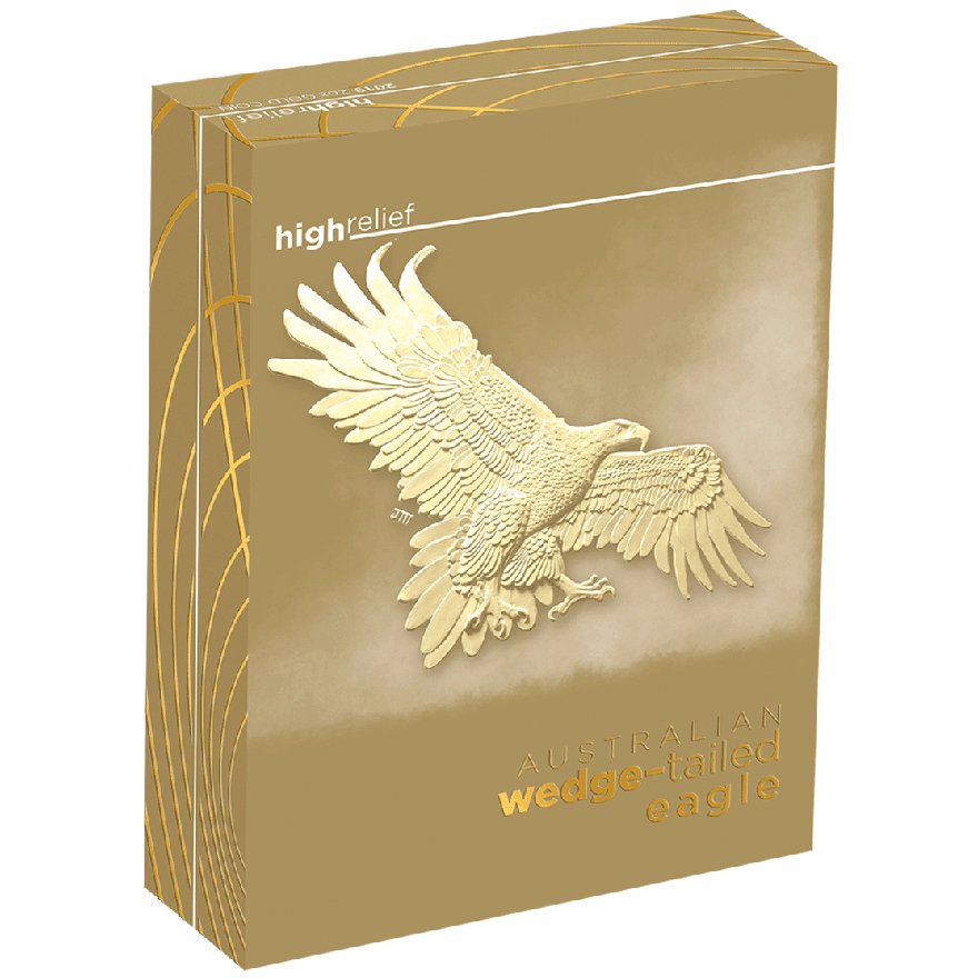 View 4: Gold Wedge Tailed Eagle 2 oz PP - High Relief 2019