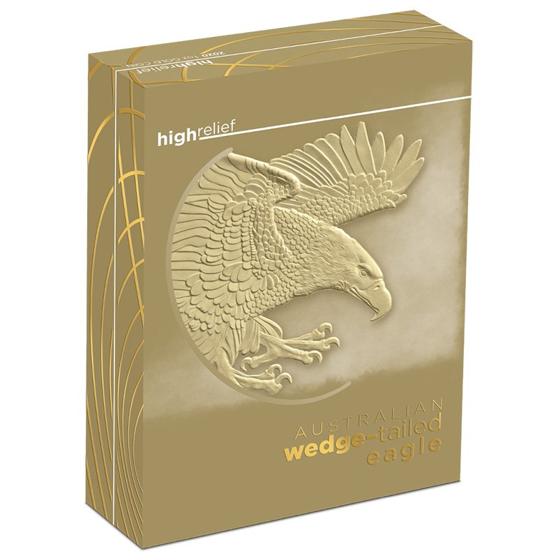 View 5: Gold Wedge Tailed Eagle 1 oz PP - High Relief 2020