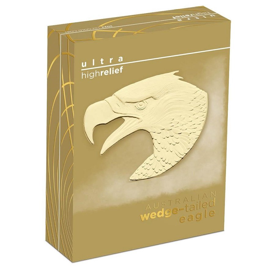 View 5: Gold Wedge Tailed Eagle 1 oz PP - High Relief 2022