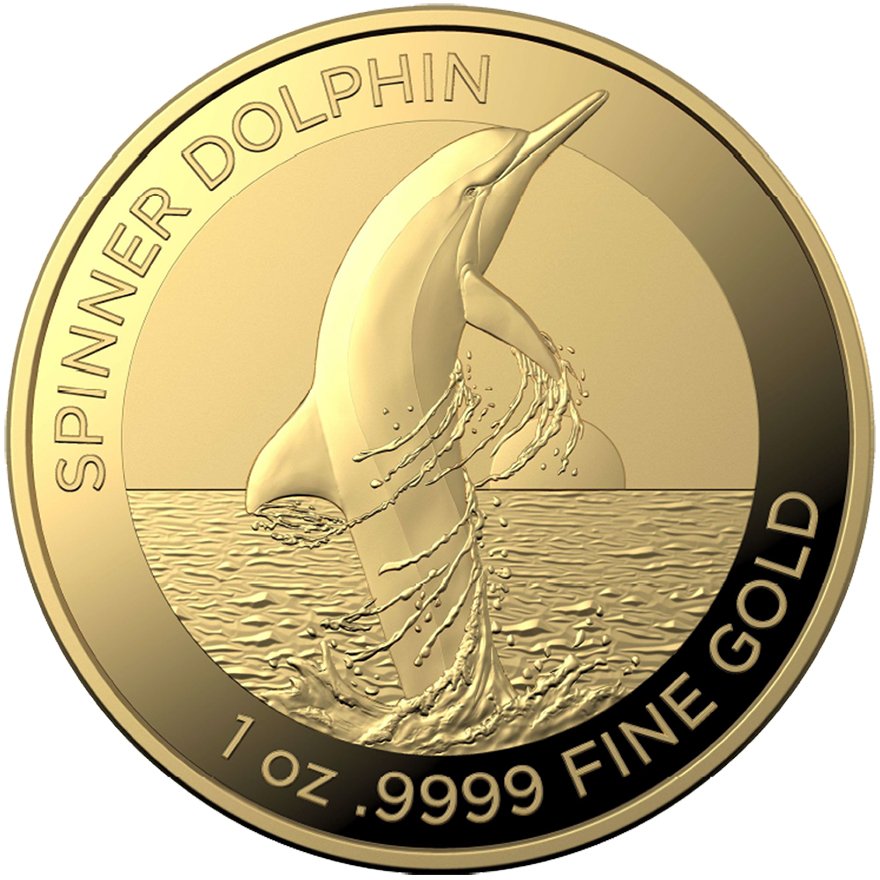 View 1: Gold Spinner Dolphin 1 oz - RAM 2020