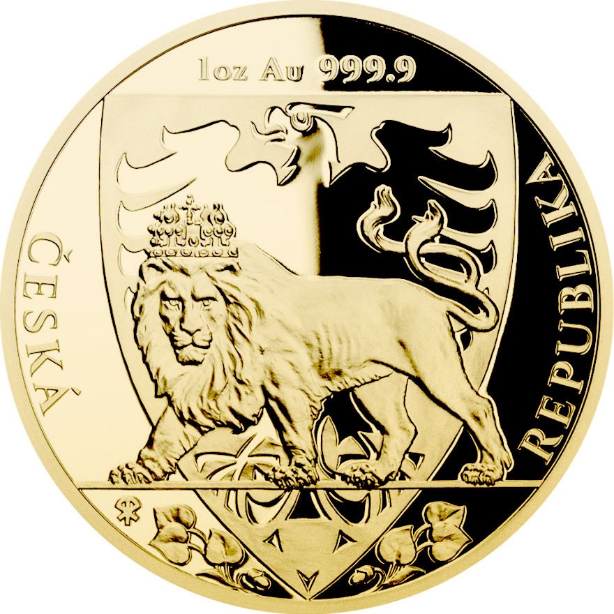 View 1: Gold Tschechischer Löwe 1 oz PP - 2020