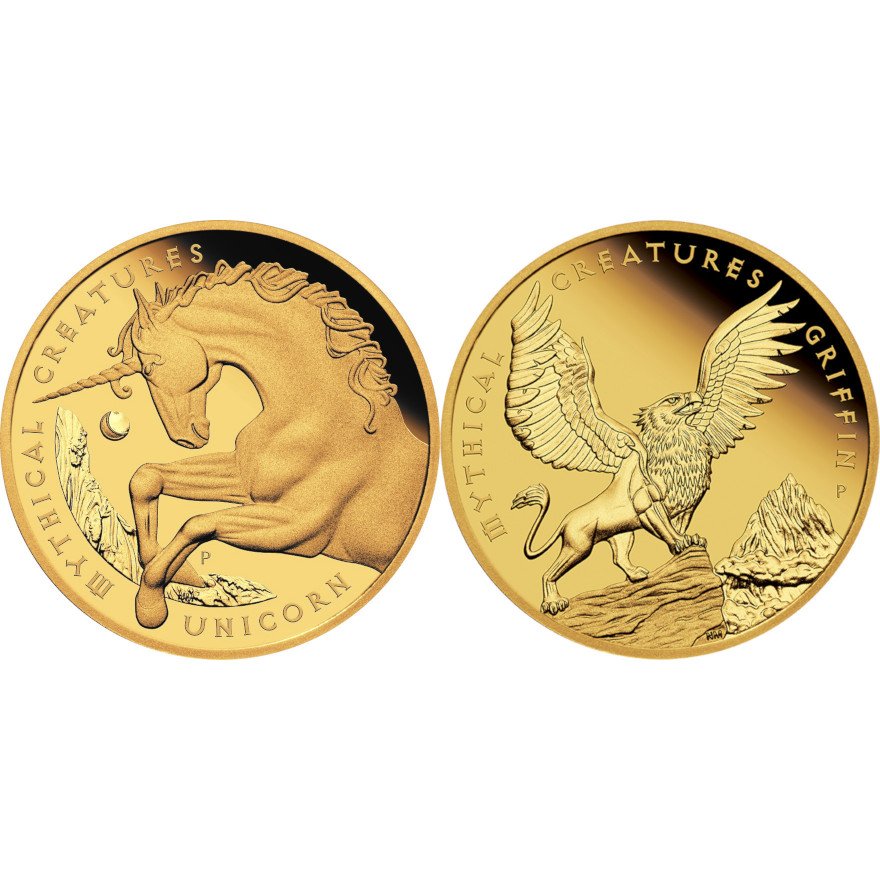 View 1: Gold Münzset - 2 x 5 oz PP - Mythical Creatures