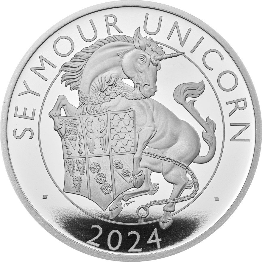 View 1: Silber Seymour Unicorn 1 oz PP - Royal Tudor Beasts 2024