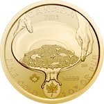 Front of the Gold Klondike Gold Rush 1 oz - Panning for Gold 2021