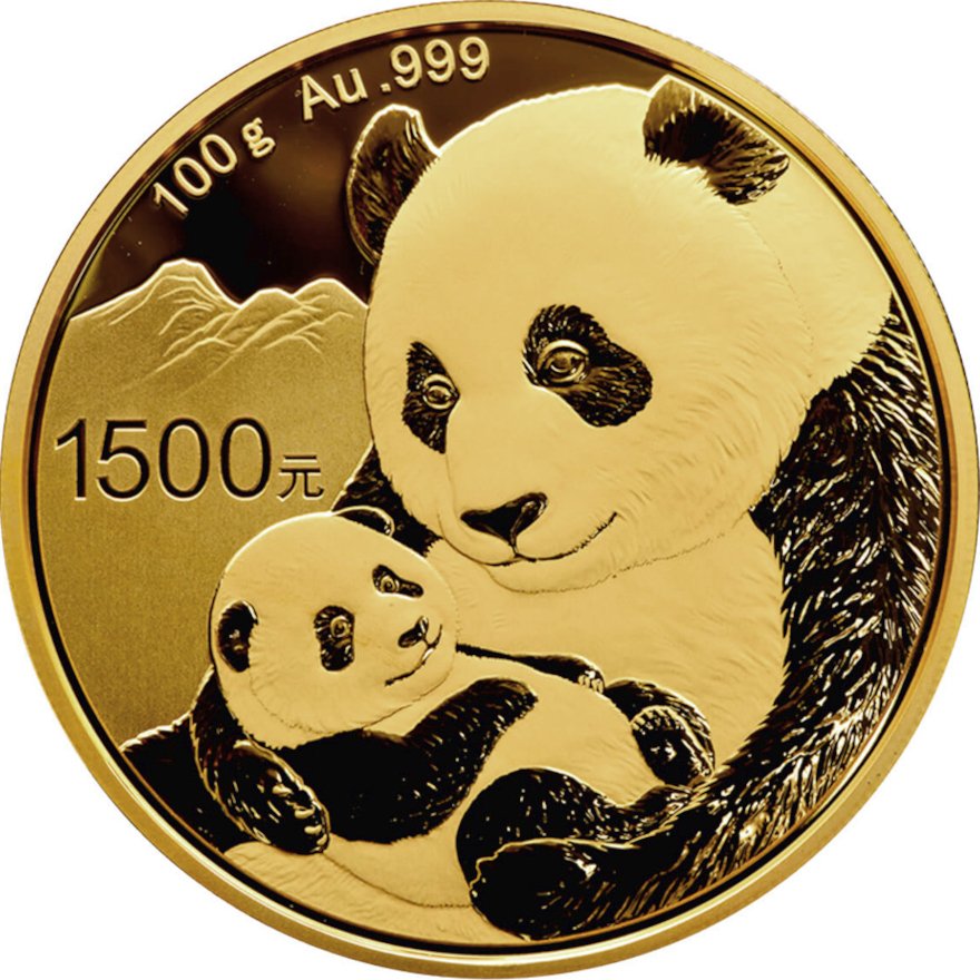 View 1: Gold China Panda 100 g PP - 2019