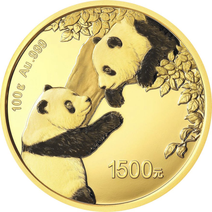 View 1: Gold China Panda 100 g PP - 2023