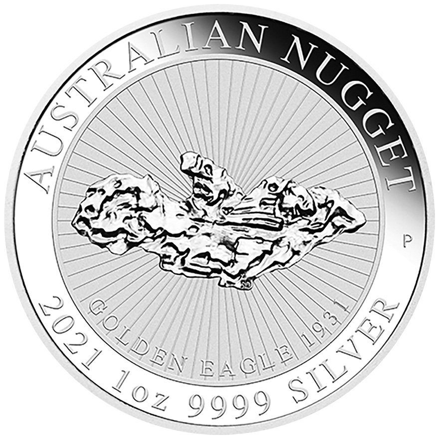 View 1: Silber Australian Nugget 1 oz - Golden Eagle 2021