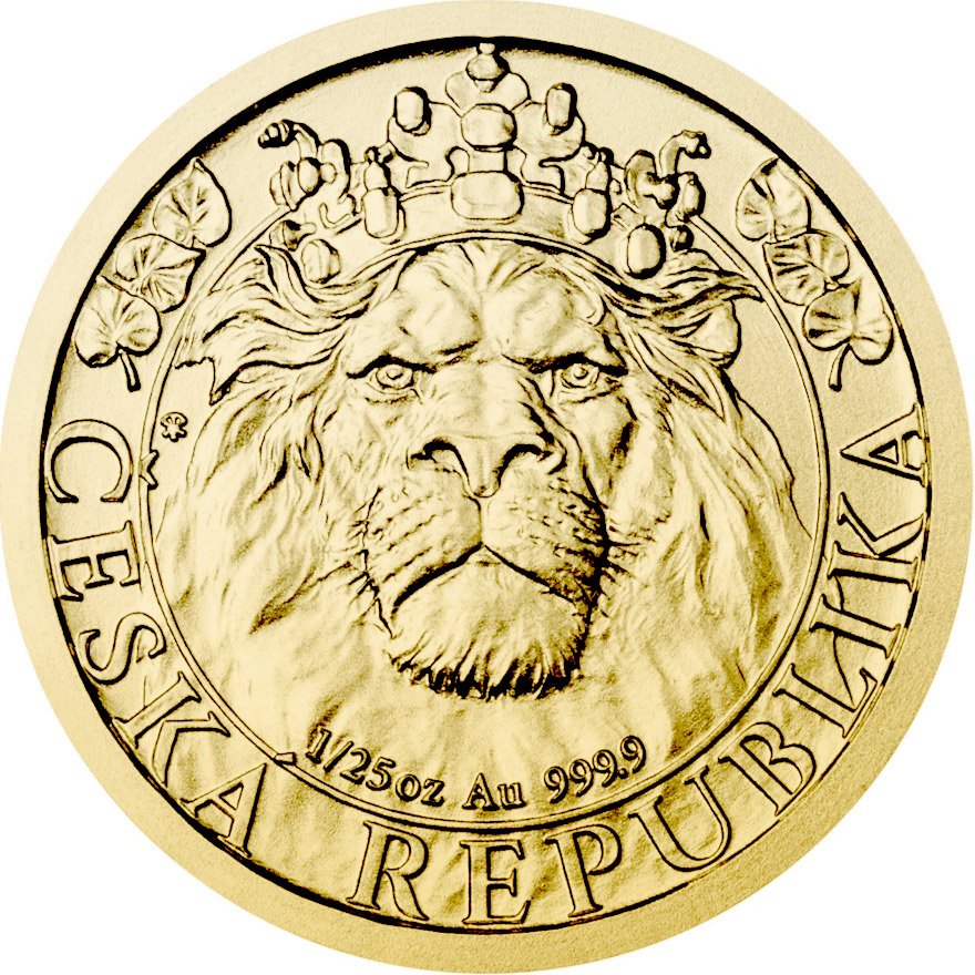 View 1: Gold Tschechischer Löwe 1/25 oz - 2022