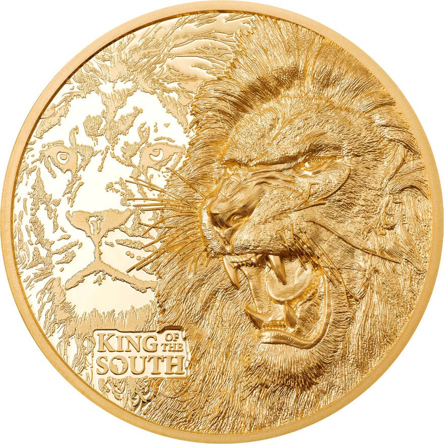 View 1: Gold King of the South - Lion 1 oz PP - Ultra High Relief 2023