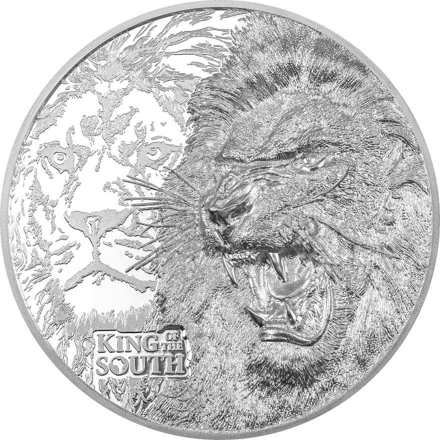 View 1: Silber King of the South - Lion 1 oz PP - Ultra High Relief 2023
