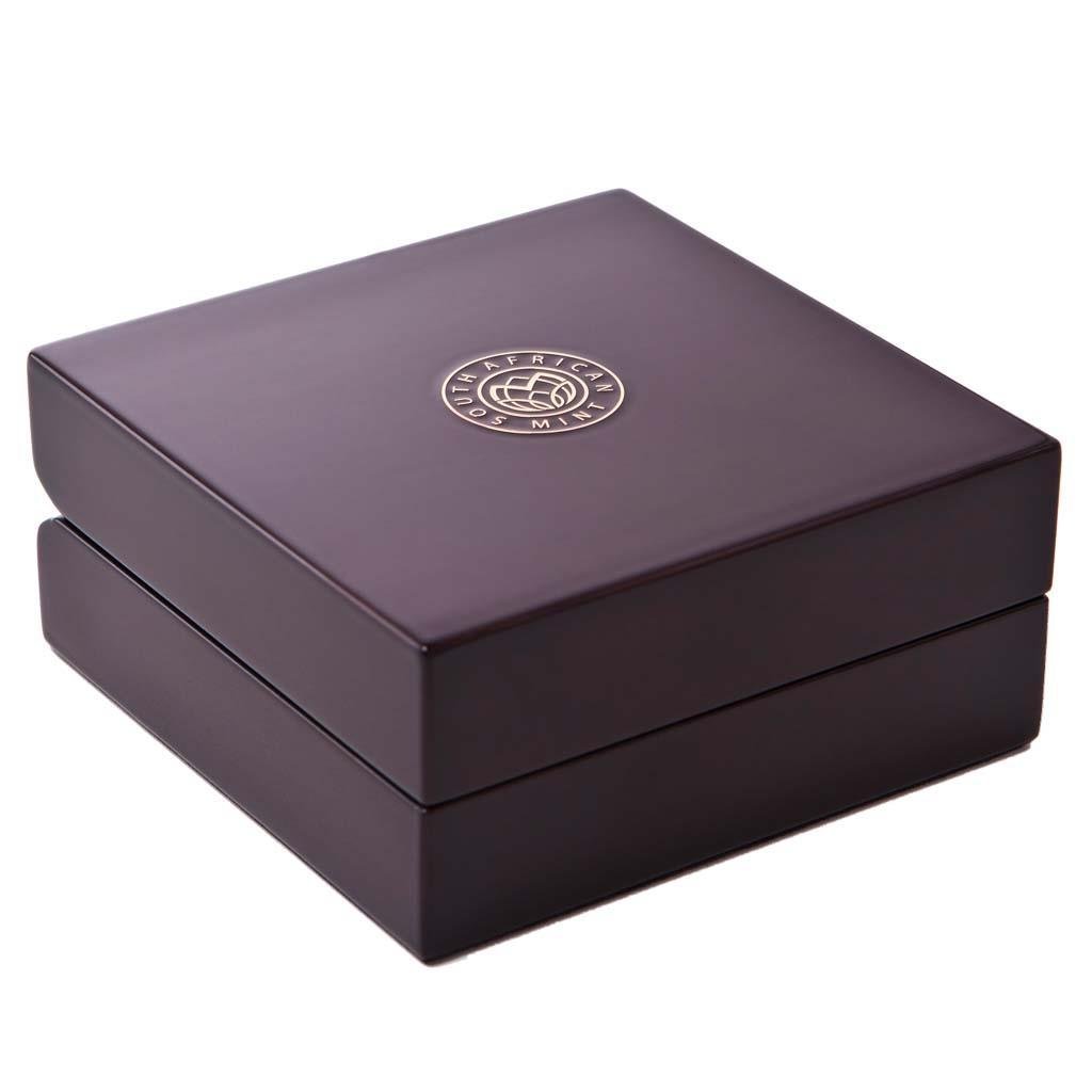 Original coin case of the Gold Leopard 1 oz PF - Big Five Series I - 2020