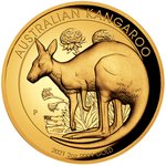 Gold Känguru 2 oz PP - High Relief 2021 Front of the Gold Kangaroo 2 oz PF - High Relief 2021