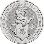 Platin The Queen's Beasts 1 oz - White Lion of Mortimer 2021