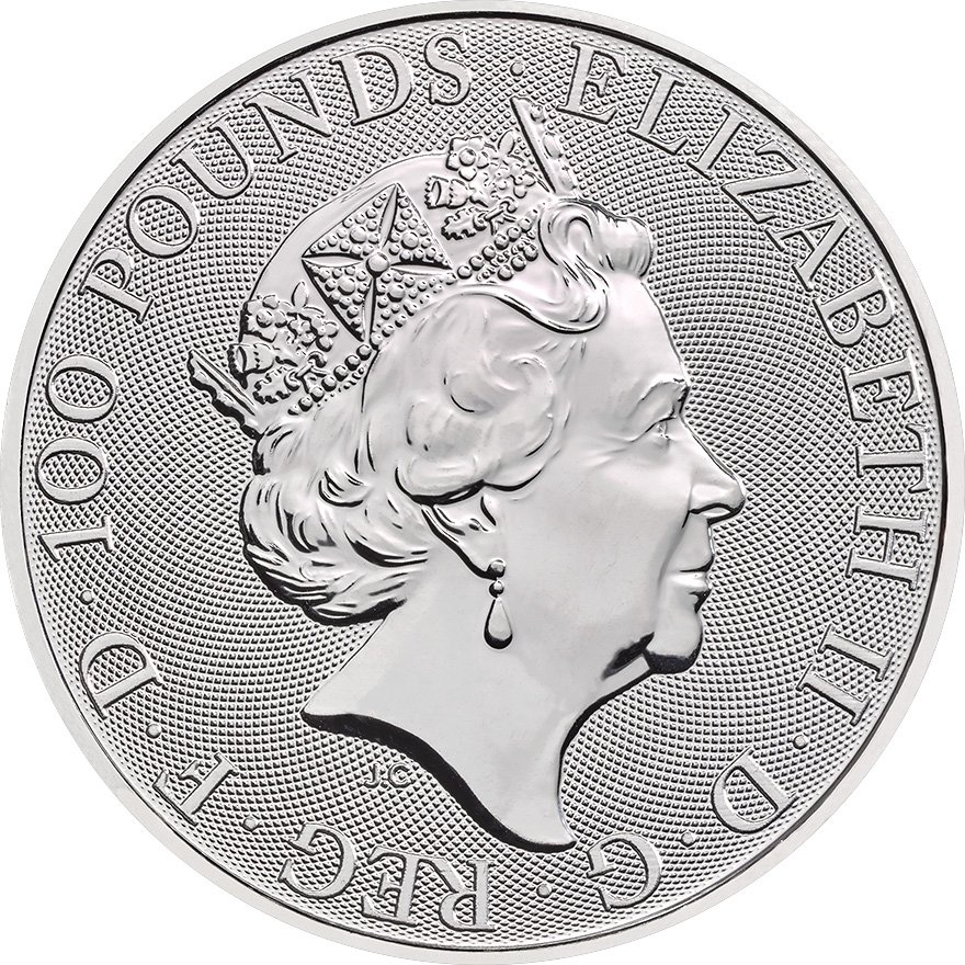 View 2: Platin The Queen's Beasts 1 oz - Completer Coin 2022