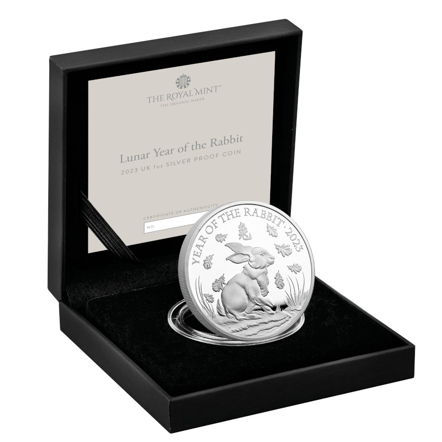 View 4: Silber Lunar Hase 1 oz PP - Royal Mint 2023