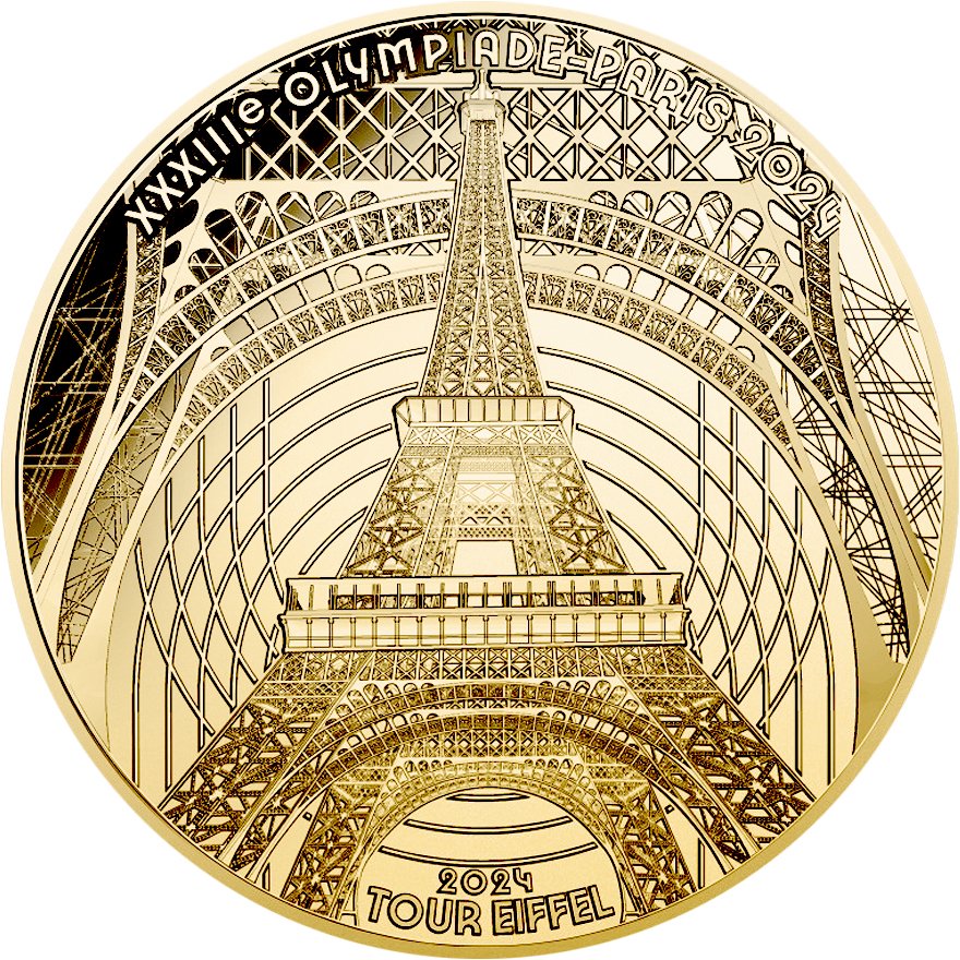 View 1: Gold Paris 2024 - Eiffelturm 1 oz PP - 2024