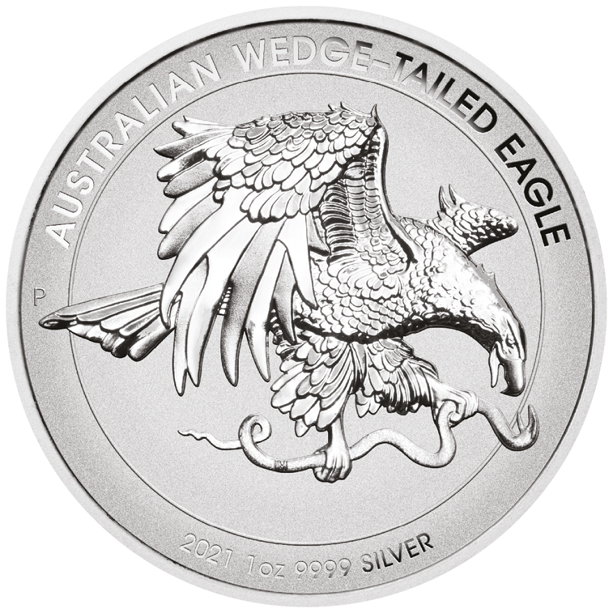 View 1: Silber Wedge Tailed Eagle 1 oz RP - High Relief 2021