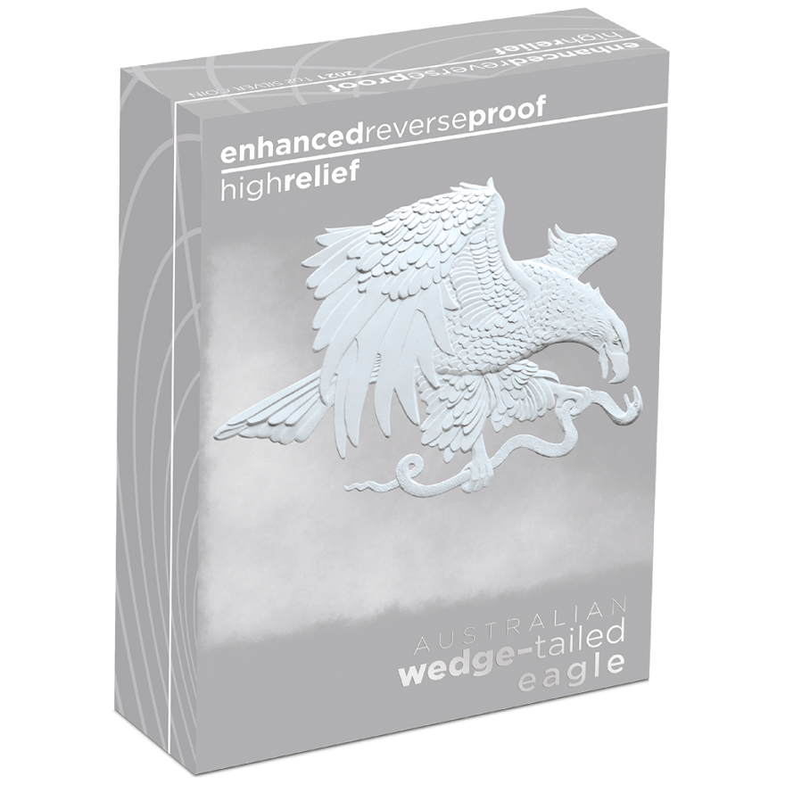 View 5: Silber Wedge Tailed Eagle 1 oz RP - High Relief 2021