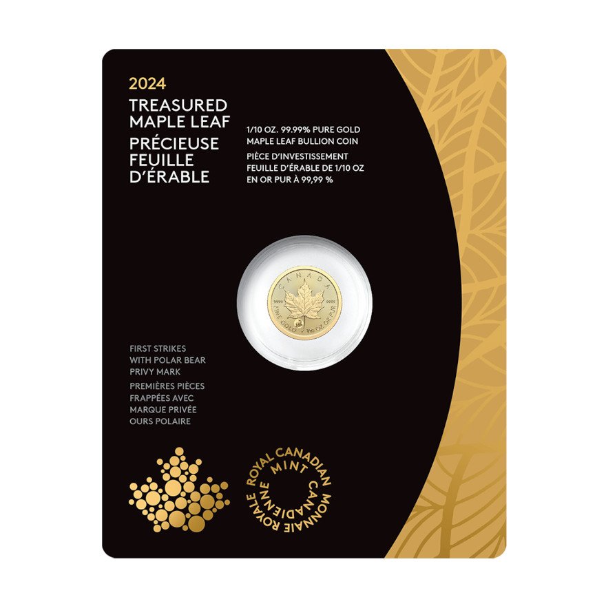 Gold Maple Leaf 1/10 oz - Polar Bears Privy Mark - diverse Jahrgänge