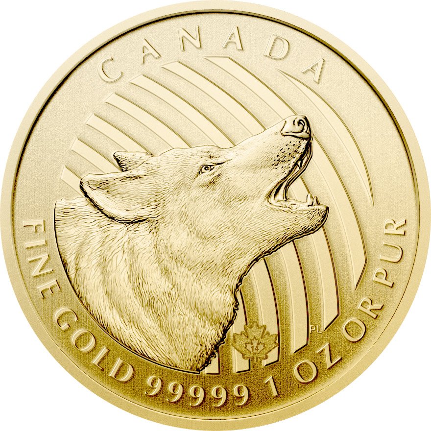 View 1: Gold Call of the Wild 1 oz - Wolf 2014
