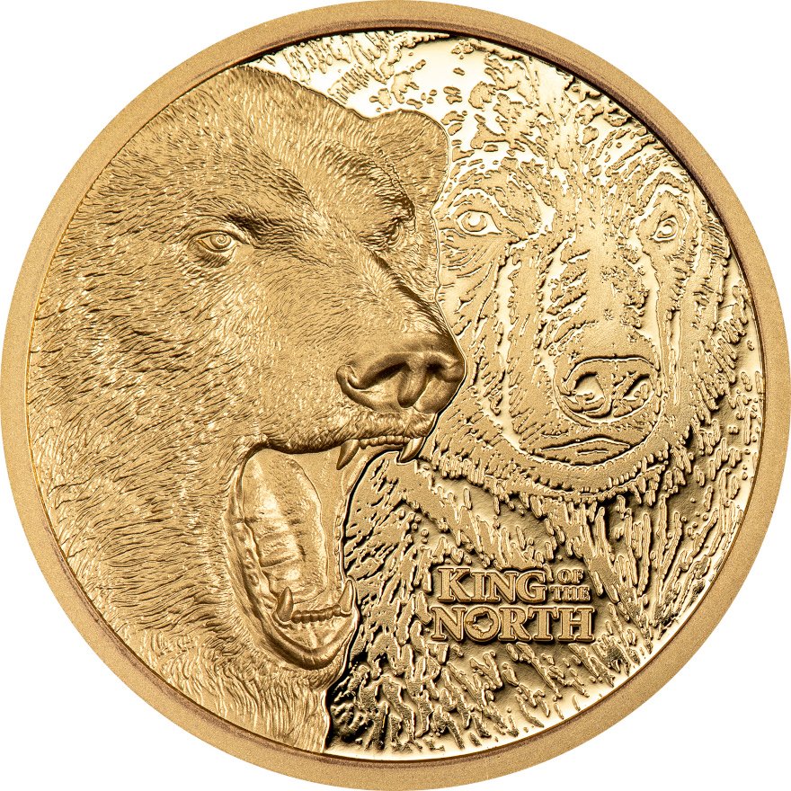 View 1: Gold King of the North - Polar Bear 1/4 oz PP - Ultra High Relief 2024