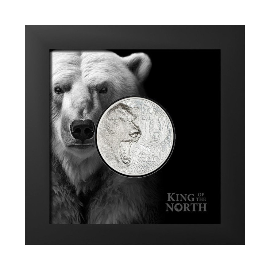View 3: Silber King of the North - Polar Bear 1 oz PP - Ultra High Relief 2024