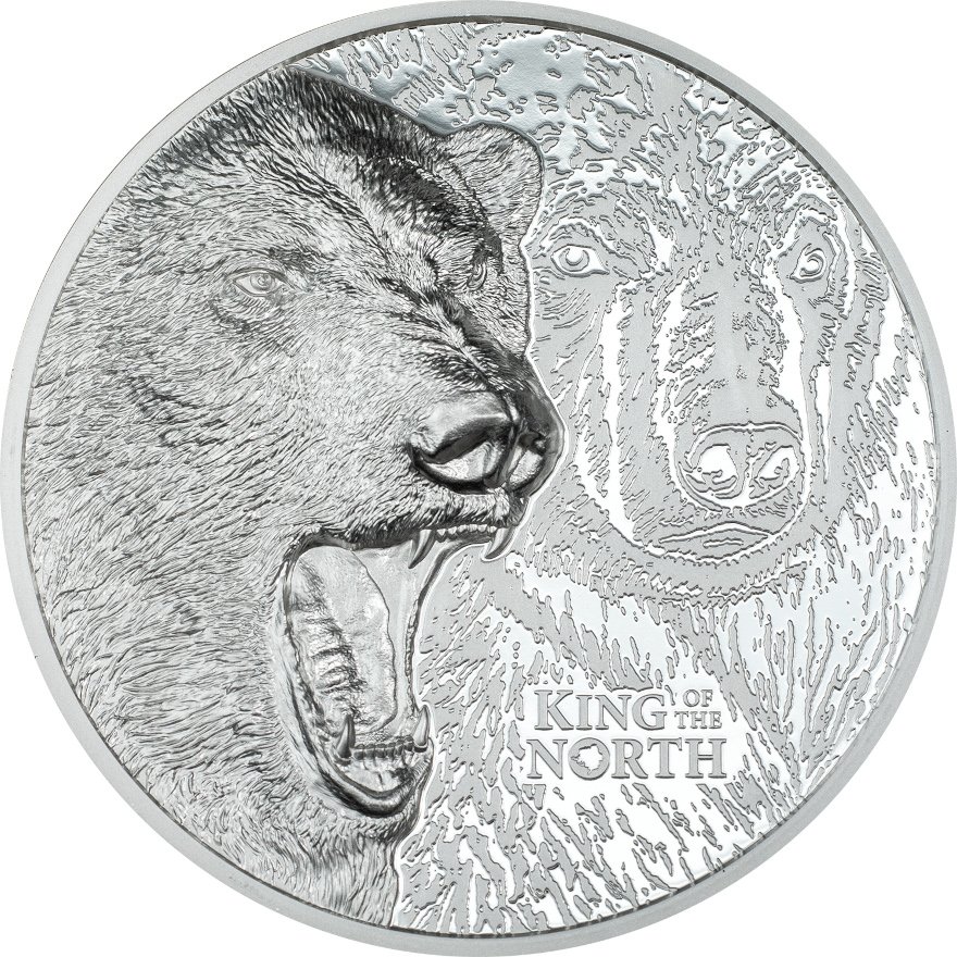 View 1: Silber King of the North - Polar Bear 3 oz PP - Ultra High Relief 2024