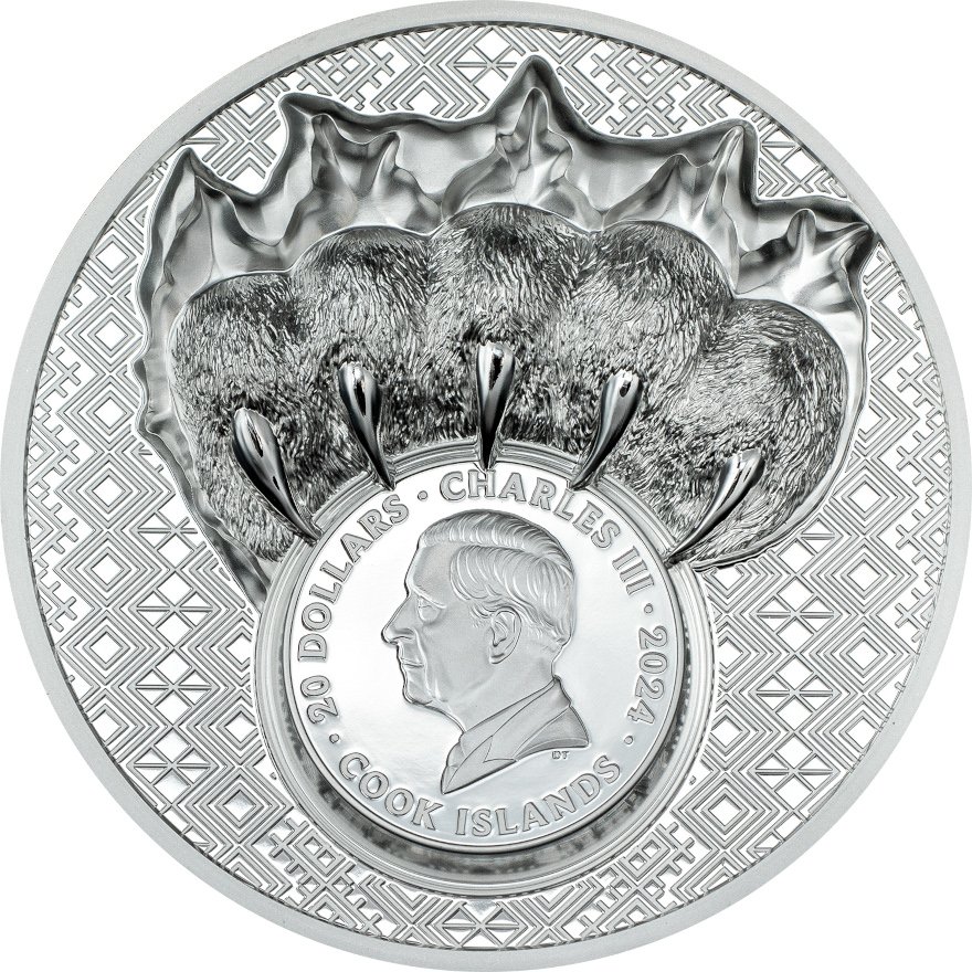 View 2: Silber King of the North - Polar Bear 3 oz PP - Ultra High Relief 2024