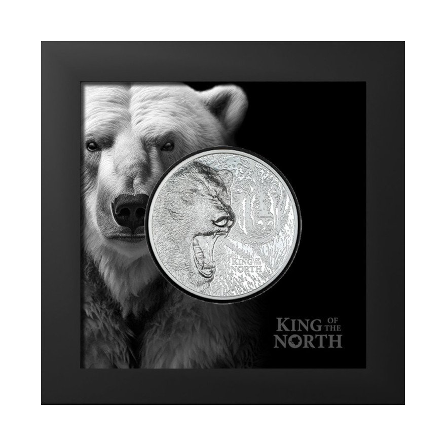 View 3: Silber King of the North - Polar Bear 3 oz PP - Ultra High Relief 2024