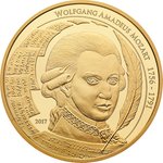 Gold Mozart Coin 1 oz - 2017
