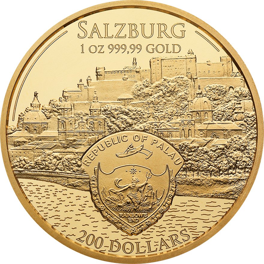 View 2: Gold Mozart Coin 1 oz - 2017