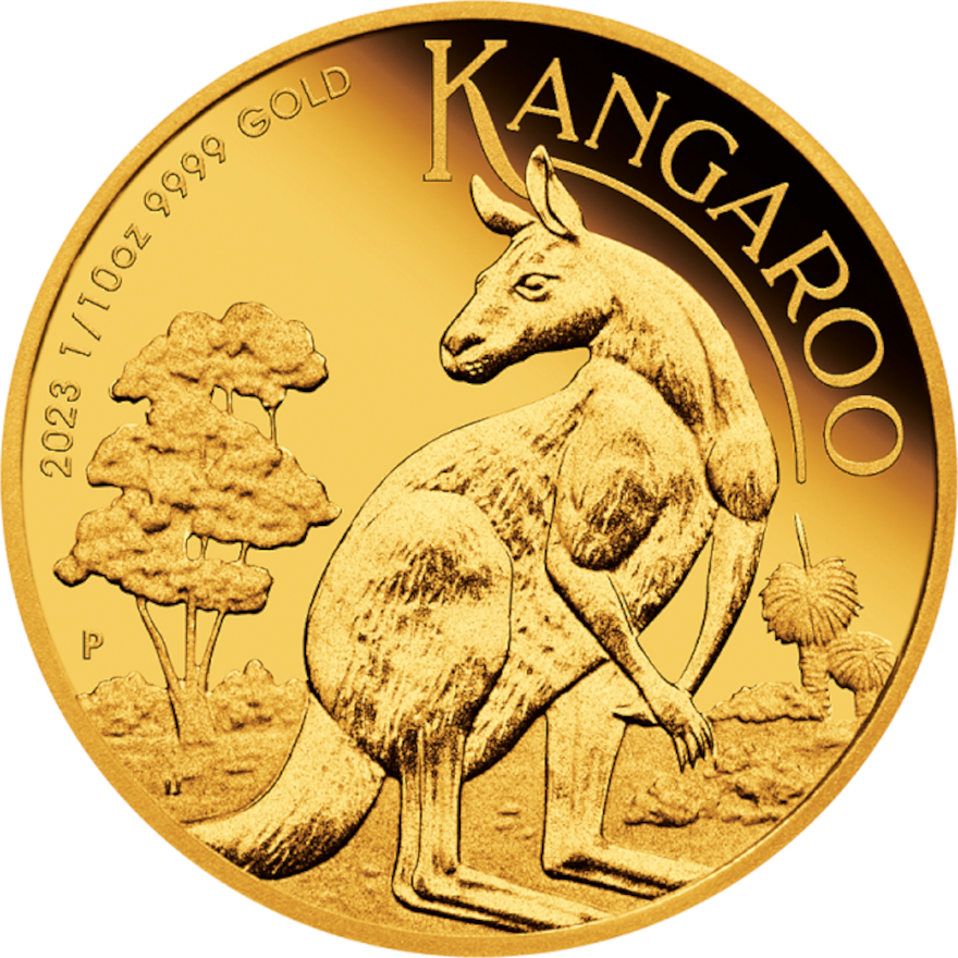 View 1: Gold Känguru 1/10 oz PP - 2023