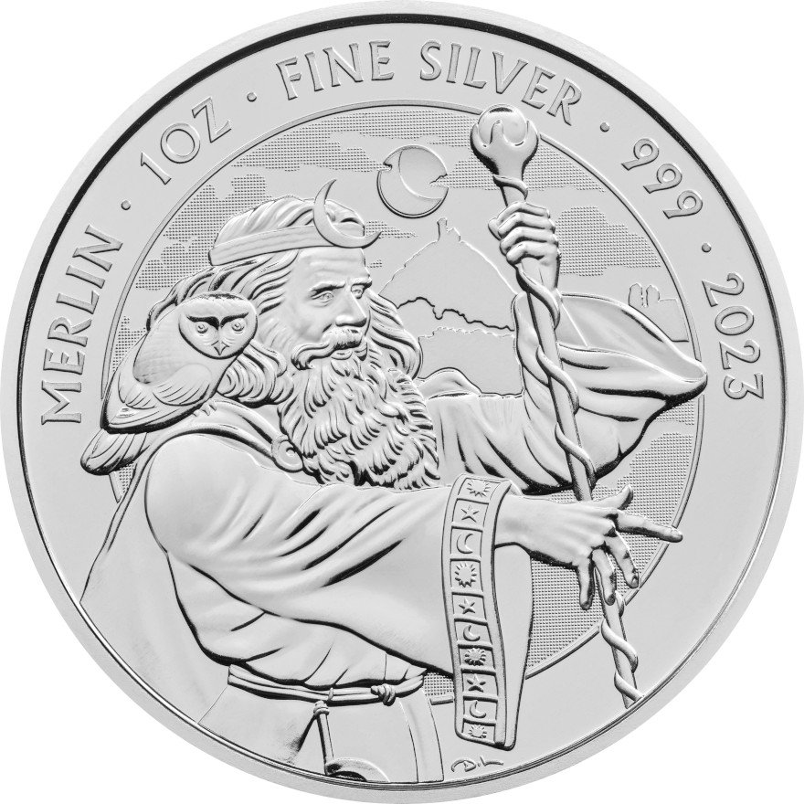 View 1: Silber Merlin 1 oz Myths and Legends 2023