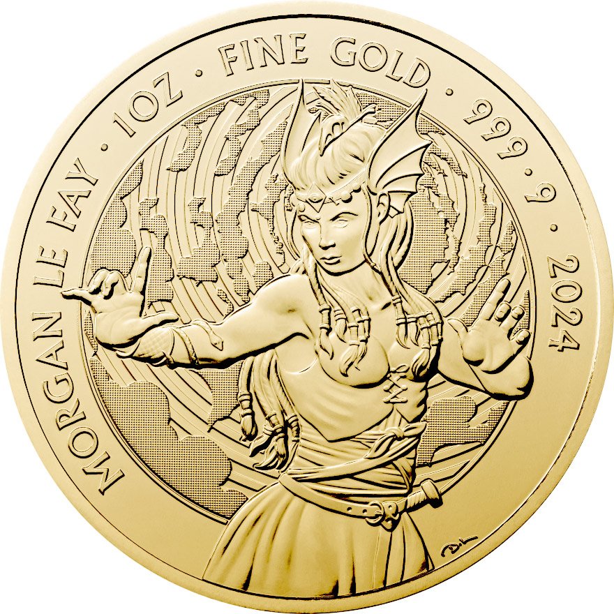 View 1: Gold Myths and Legends 1 oz - Morgan Le Fay 2024