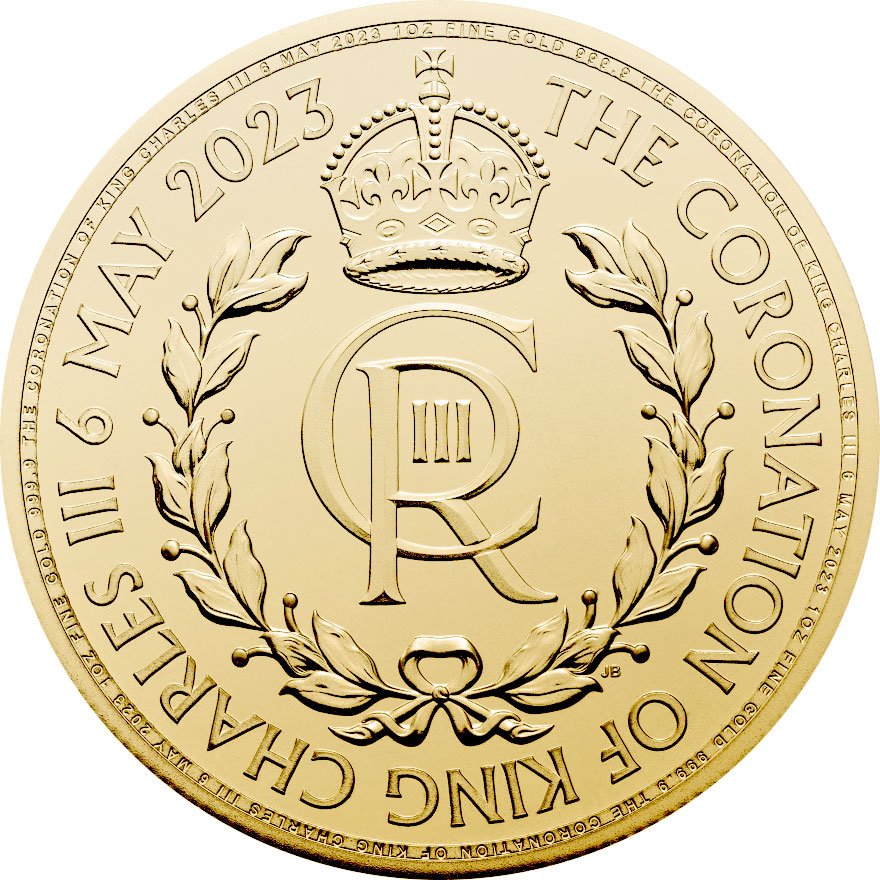 View 1: Gold King Charles III - Krönung 1 oz - The Royal Mint 2023