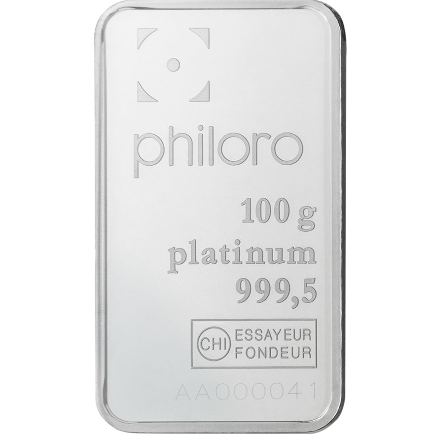 View 3: Platinbarren 100 g - philoro