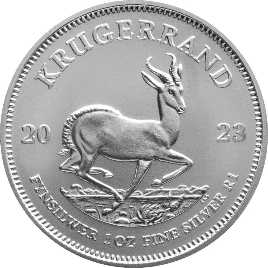 Front of the Silver Krugerrand 1 oz - 2023
