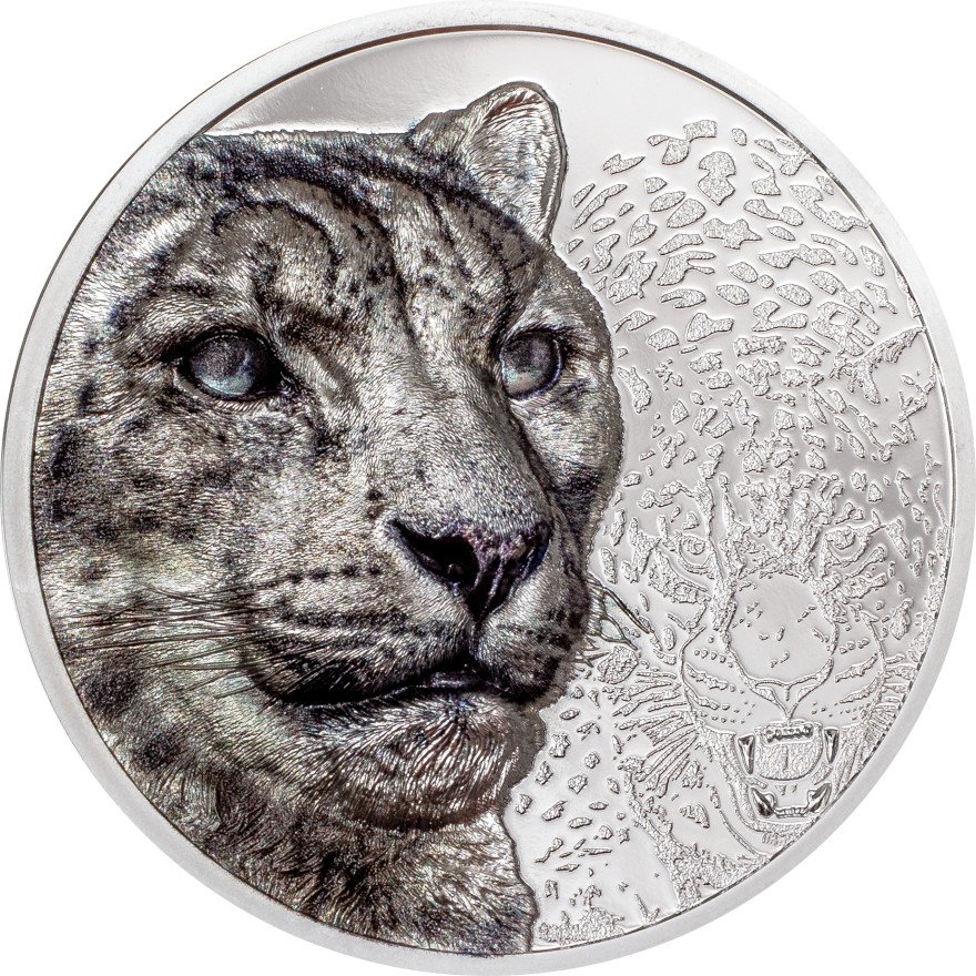 View 1: Silber Snow Leopard 3 oz PP - High Relief 2024
