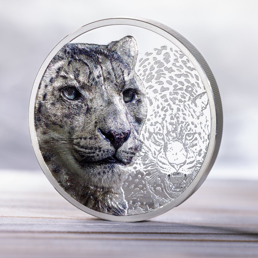 View 3: Silber Snow Leopard 3 oz PP - High Relief 2024