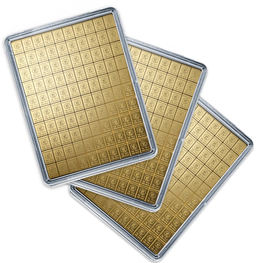 View 1: Gold CombiBar®  100 x 1 g - divers - LBMA zertifiziert