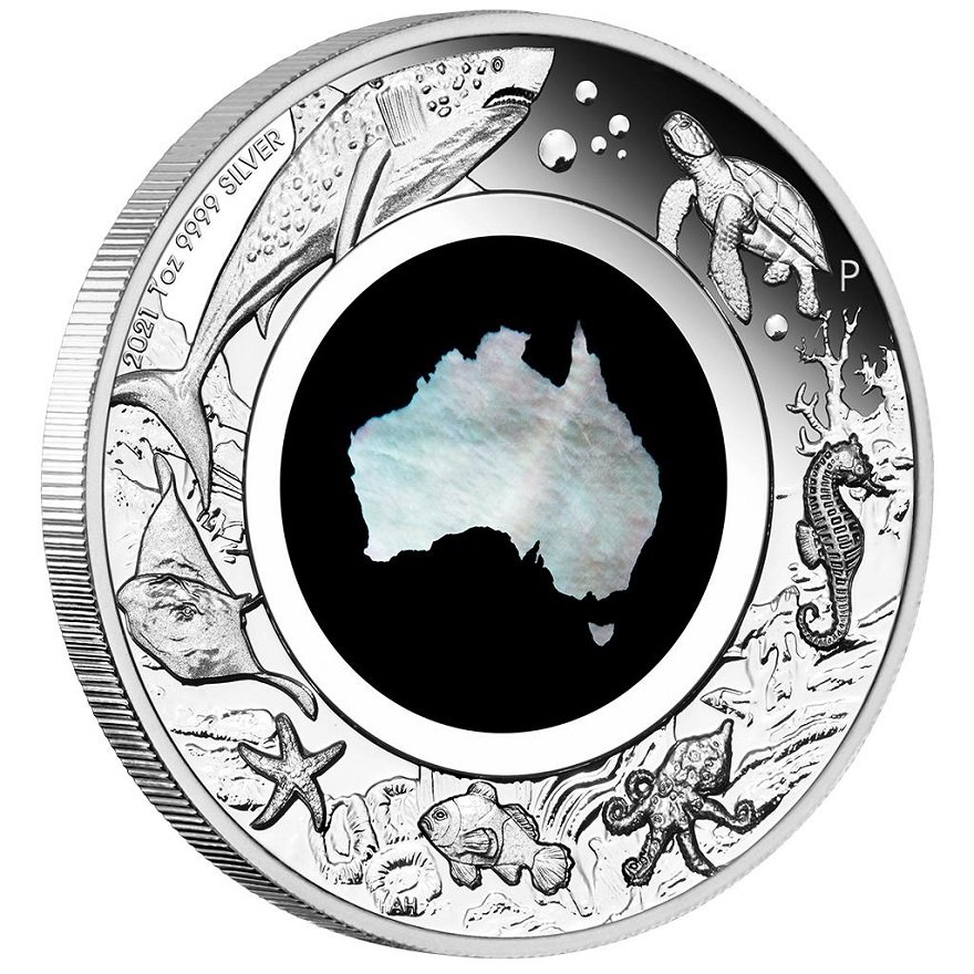 View 2: Silber Perlmutt - Great Southern Land 1 oz PP - 2021