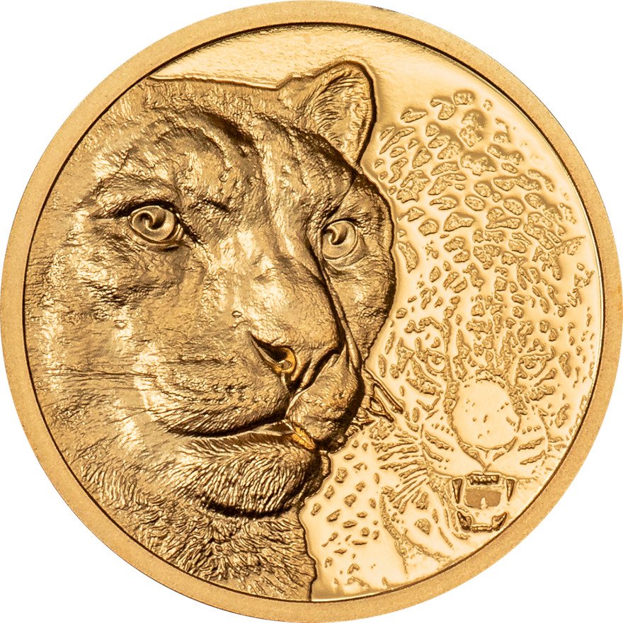 View 1: Gold Snow Leopard 1/10 oz PP - High Relief 2024