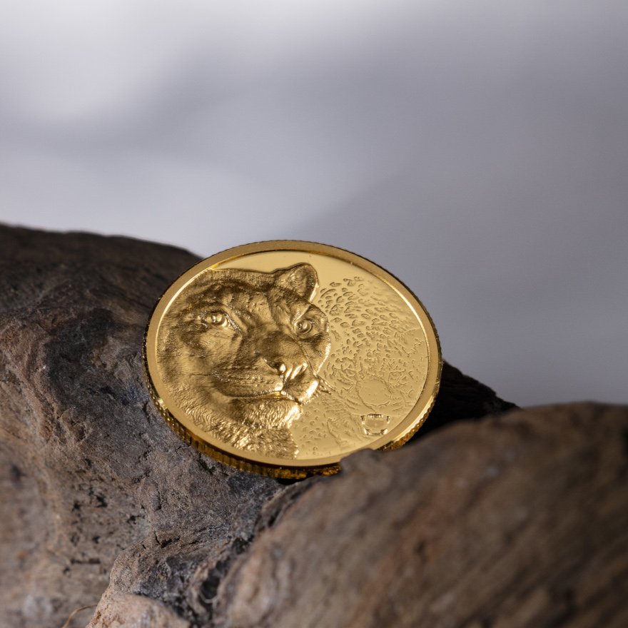 View 3: Gold Snow Leopard 1/10 oz PP - High Relief 2024