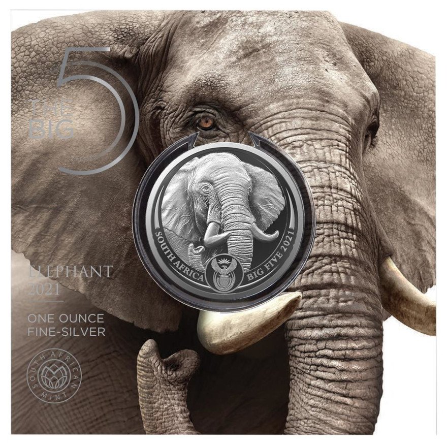 View 3: Silber Elefant 1 oz - Big Five Serie II - 2021