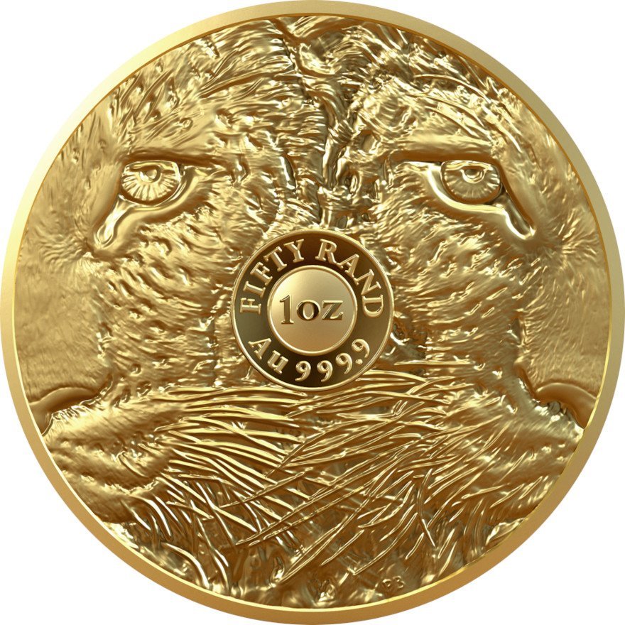 Back of the Gold Leopard 1 oz PF - Big Five Series I - 2020