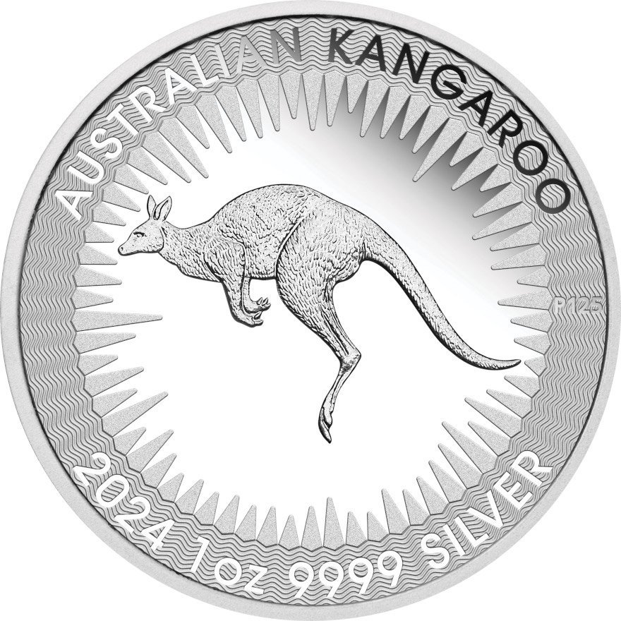 Front of the Silver Kangaroo 1 oz PF - King Charles III. - 2024